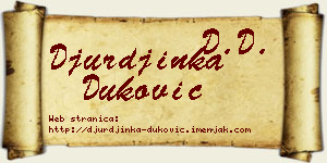 Đurđinka Duković vizit kartica